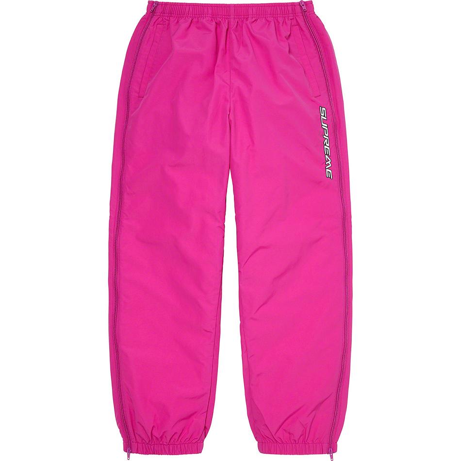 Supreme Pants Cheap Price - Full Zip Baggy Warm Up Pant Pink